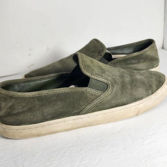TORY BURCH Women's Jesse Size 10 M Green Suede Slip-On Flat Sneaker - Picture 8 of 12